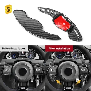 ES Suitable For Volkwagen 09-now All Models Car Steering Wheel Real Carbon Fiber Extension Shift Paddles Accessories