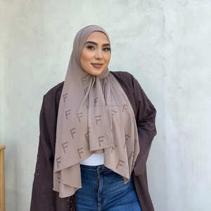 Jersey Premium con sciarpa in Jersey musulmana di diamanti in Jersey di cotone bandane etniche - Product Image 2