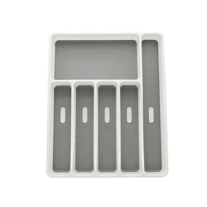 أدوات المائدة صندوق تخزين 6-شبكة المطبخ متعددة الوظائف شوكة وسكينة الطعام مربع كبير الفضيات صينية - Product Image 2