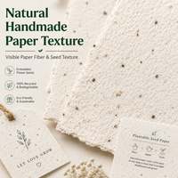Papier grainé biodégradable personnalisé pour étiquettes suspendues écologiques recyclables, cartes de vœux, inserts d'emballage, cartes de mariage