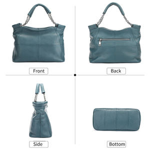 Sac à main de luxe en cuir véritable avec fermeture ouverte pour femmes, toutes saisons - Product Image 3