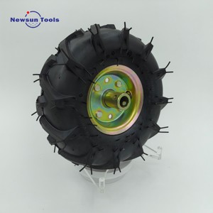 Rueda todoterreno de 10 pulgadas de fábrica, neumático agrícola 3,50-<span class=keywords><strong>4</strong></span>, orificio de eje de 17mm para Carro de carro de Motor de cortacésped eléctrico DIY - Product Image 1