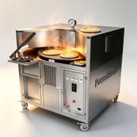 Four électrique tandoori avec moteur et table rotative automatique pour la cuisson du roti, du pain pita et des tortillas à usage commercial