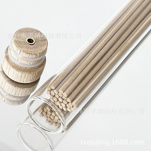 Hemu Cork Series Fragrance Tubes Sandalwood Stick Incense 10.5 21cm Transparent Glass Tube Aromatherapy - Product Image 1