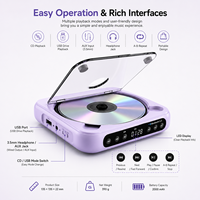 Lecteur CD portable pour enfants avec lecture audio sans fil USB MP3 et batterie rechargeable