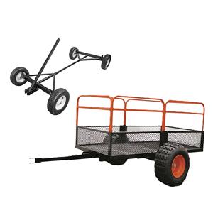 Remorque utilitaire à plateau plat robuste pour ATV, conception améliorée sur mesure OEM, polyvalente pour jardin et cour - Product Image 1