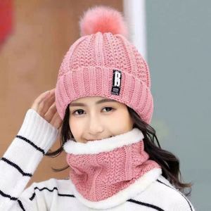 High Quality 3D Embroidery Thickened Neck Warmer Pom Pom Winter Beanie <b>Hat</b> and Scarf Set Unisex <b>for</b> Business & Travel - Product Image 6