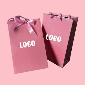Sacs cadeaux en papier marbré de luxe en gros, avec logo personnalisé imprimé, en matériau kraft premium avec poignée en kraft - Product Image 1