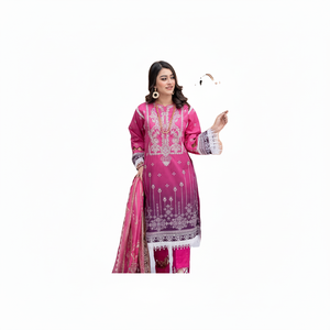 Adorables trajes de algodón bordados para mujer, vestido elegante de Faisalabad para la moda india y pakistaní - Product Image 1