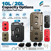 Bidon de carburant portable en HDPE de 10L et 20L avec double fixation pour ATV, UTV, 4x4 tout-terrain – En stock – Usine LINDA certifiée CE, EPA, CARB