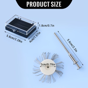 Hobbyworker Jewelry Making Scratch Brush Set Metal Surface Polishing &amp; Sanding Needle Tool <strong>Kit</strong> for Gold <strong>Silver</strong> Jewelry Finishing - Product Image 4
