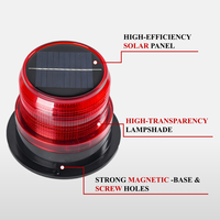 Solar-LED-Warnleuchte für den Außenbereich Rot Gelb Blau Grün Blinkende Sicherheitsleuchte