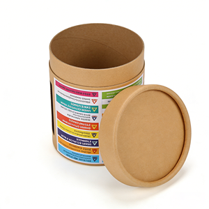 Boîte à mouchoirs ronde en carton biodégradable avec logo personnalisé, tube à mouchoirs écologique pour voiture et usage quotidien - Product Image 2