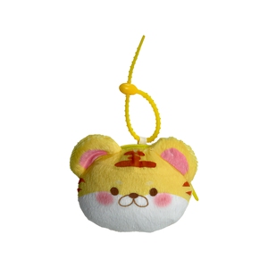 かわいい漫画風トラ猫ぬいぐるみコインケースキーホルダーミニジッパー財布ポーチイヤホンリップスティックバッグチャーム - Product Image 6