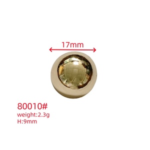High Quality Customizable Eco-friendly Metal Zinc Alloy <strong>Buttons</strong> Classic Floral Metal <strong>Plating</strong> Semi-circle Classic Fashion High - Product Image 2