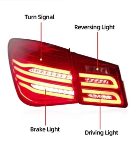 쉐보레 크루즈 2009 - 2014용 LED 테일 램프, 업그레이드 후방 브레이크 램프 12V DRL 방향 지시등 테일라이트 자동차 부품 - Product Image 4