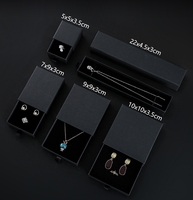 Boîtes de rangement pour bijoux de luxe avec logo personnalisé, papier rose, pour boucles d'oreilles, bracelets, colliers, bagues