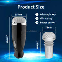 SacKnove Pulse Electric Aircraft Cup Masturbation maschine Automatische 5-Frequenz-Vibration Teleskop männlicher Mastur bator für den Menschen