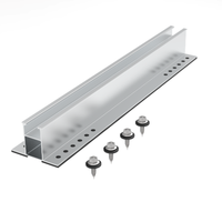 Nouvelle conception Structure de montage solaire pour tôle de toiture métallique trapézoïdale, structure à mini-rails et rails courts