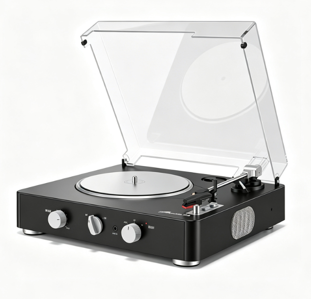 Factory Custom Vintage Vinyl Record Player Turntable BT 5.0 Receiver 3 Speed Belt Drive for Home Decor Gift Living Room Use