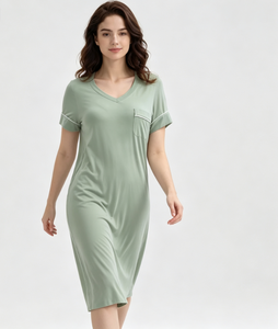 Pijamas de Bambú para Mujer, Conjunto de Pijama de Fibra de Bambú Suave, Ropa de Dormir de Nueva Llegada - Product Image 3
