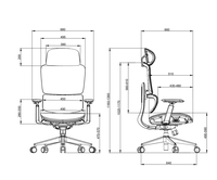 Nouvelle chaise de bureau de direction ergonomique contemporaine de luxe blanche, série ST8, fonctionnalités réglables, cadre en aluminium, matériau en maille