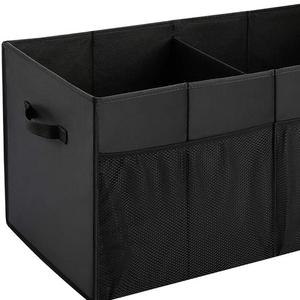Car Trunk Organiser, Foldable Car Boot Storage, Thicken Collapsible Non-Slip Seat Storage Bin with Adjustable Securing Straps