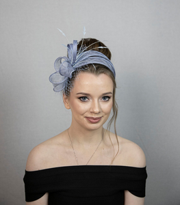 Tocado Azul <span class=keywords><strong>para</strong></span> <span class=keywords><strong>Invitadas</strong></span> <span class=keywords><strong>de</strong></span> <span class=keywords><strong>Boda</strong></span>, Diadema Azul Claro, Nuevo Color <span class=keywords><strong>para</strong></span> el Estilo <span class=keywords><strong>de</strong></span> Tocado Popular. - Product Image 5