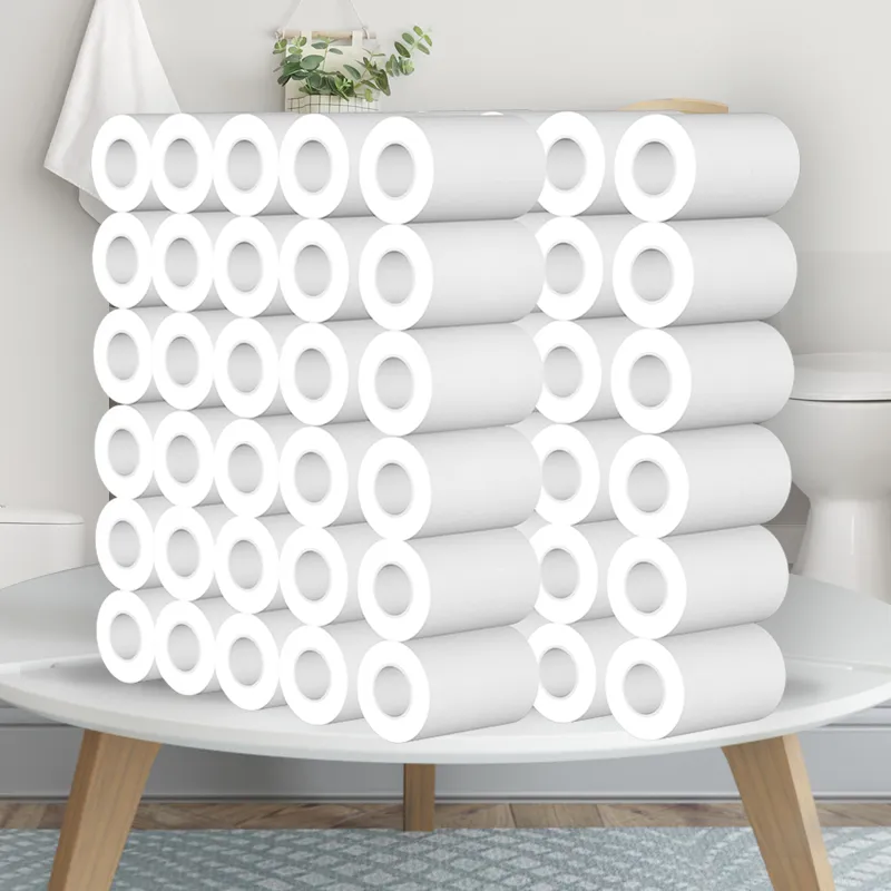Toiletpapier Groothandel Badkamer Wc-Papier Print Maagdelijke Houtpulp Op Maat Wegwerp Restaurant Hotel Toiletrol