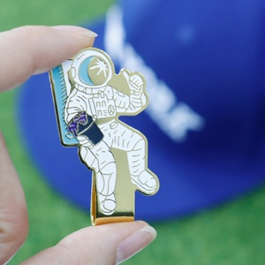 Custom Designer Charms Enamel Aluminum Blank Purses Visor Laser Engrave Metal Magnetic Charms Golf Ball Marker Cap Brim <b>Hat</b> Clip - Product Image 3