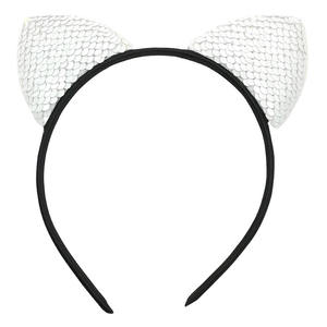 Flip Fish Scale <span class=keywords><strong>Cat</strong></span> Ear Hoofdband Voor Kinderen Eenvoudige Zoete Cartoon Pailletten Haaraccessoires Voor Vakanties - Product Image 4