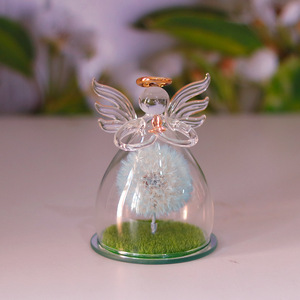 Venta al por mayor de adornos de mesa para el hogar con cúpula de cristal de diente de león preservado hecho a mano, recuerdos de boda, flor eterna real seca - Product Image 4