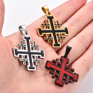 Collar con Colgante de Cruz Irregular de Acero Inoxidable, Diseño Único, para Hombres y Mujeres, Amuleto Religioso, Cadena con Dije de Fe Cristiana, Joyería Metálica - Product Image 6