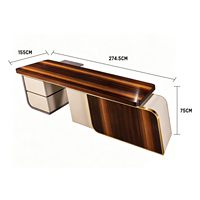 Ensemble de meubles de bureau en forme de L moderne, design de table de direction, bureau de PDG de haute technologie, mobilier de bureau pour la décoration
