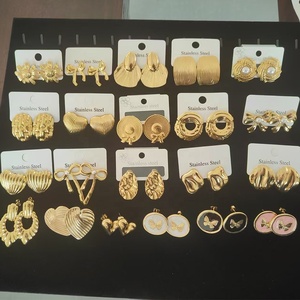 Agente de compra En Trung Quốc caliente modelos explosivos thị trưởng CCB dưa Pendientes đơn giản Moda Pendientes de Oro - Product Image 4