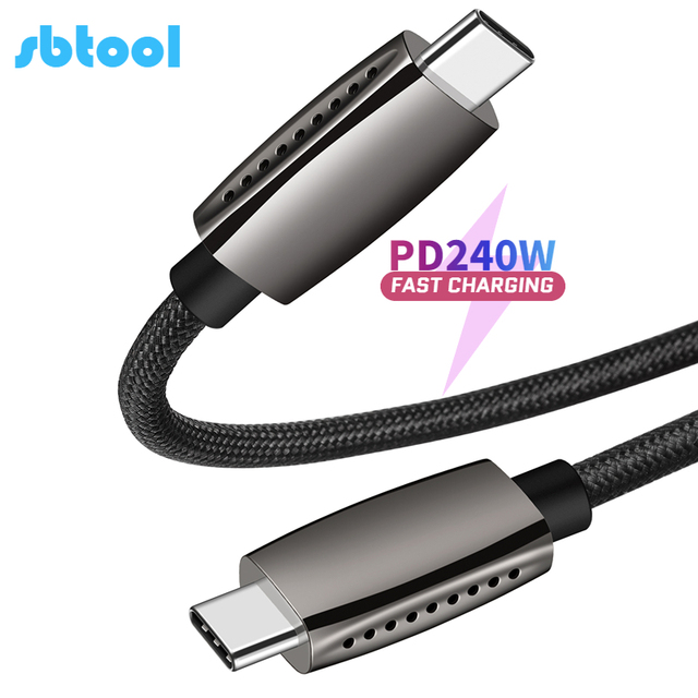 USB C Cable Multi-function 240W Type C USB Cable Compatible with PD100W Data Sync Charging Cable