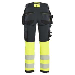 BLAKLADER - 702516489933D24 <b>Women</b>’s Hi-Vis <b>trousers</b> 4-way <b>stretch</b> Black/Hi-vis yellow - EAN 7330509929285 HI-VIS WORKWEAR - Product Image 2