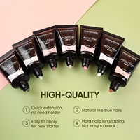 Pour Hanyinails UV Gel Vernis à Ongles Manucure Set Poly Manucure Kit avec Lampe LED pour Débutants et Ventilateurs d'Extension d'Ongles