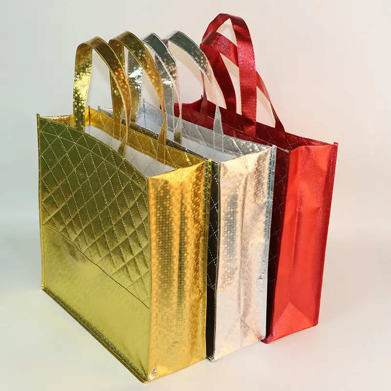 Woven Handbag Cotton Embossed High-grade Environmentally Friendly Shopping Bag Factory Direct Supply