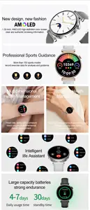 HK41 Lady Ultra Thin AMOLED Screen Smart Watch Blood Oxygen Sport Smart Band Reloj Inteligente Women Smart Watch