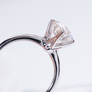 Anello <span class=keywords><strong>Solitario</strong></span> <span class=keywords><strong>di</strong></span> Tendenza con <span class=keywords><strong>Diamante</strong></span> Coltivato in Laboratorio, Oro Bianco 14K, 3 Carati D VS1, Taglio Brillante, Certificato IGI, per Fidanzamento - Product Image 1