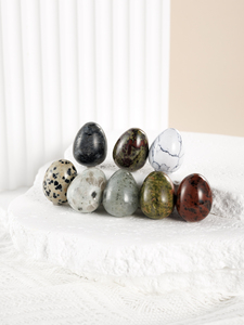 หินอัญมณีหลากสีธรรมชาติขัดแร่หินไข่คริสตัลบรรเทาอาการสมาธิสำหรับตกแต่งหม้อบ้านสำนักงาน - Product Image 6