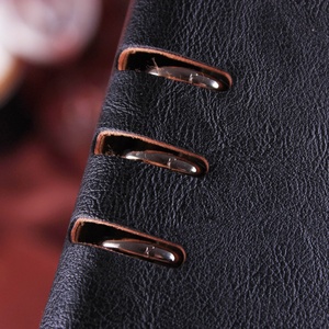 Kinh Doanh cổ điển máy tính xách tay trong <span class=keywords><strong>A5</strong></span> B5 kích cỡ đen nâu xám da bìa với xoắn ốc ràng buộc và túi - Product Image 4