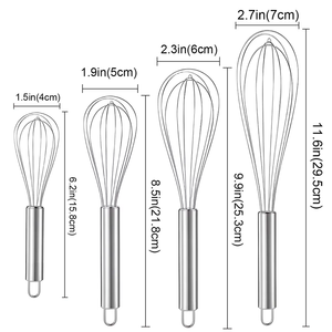 Fouet manuel en acier inoxydable, batteur à œufs, mélangeur à main pour lait et <span class=keywords><strong>crème</strong></span>, outil de pâtisserie pour la cuisine - Product Image 6