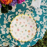 Assiettes en papier jetables de qualité alimentaire imprimées UV avec feuille d'or brillante, ensemble de dix pièces écologiques pour le thé et les goûters