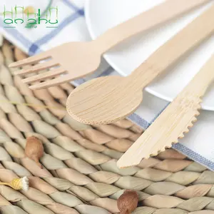 Экологически чистая биоразлагаемая бамбуковая посуда, вилка и ложка, бамбуковый нож и посуда
