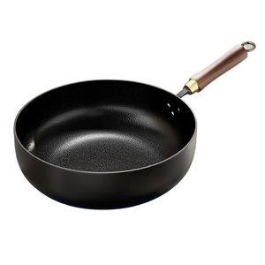 Hand Forged Hammered Iron Wok Non Stick Uncoated Flat Bottom For Gas And Electric Stoves - Product Image 2