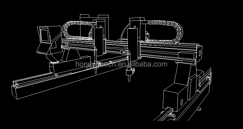 Contrôlé par ordinateur coupeur de plasma abeille CNC