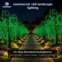 Lumières LED artificielles en forme de saule pour extérieur, étanches IP65, éclairage décoratif pour centre commercial, parc à thème, complexe hôtelier, éclairage paysager