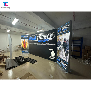 Quick Show Foldable Fabric Aluminum 10x10 <b>Advertising</b> Expo Trade Show Booth Stand for Display <b>Light</b> <b>Box</b> Exhibition Booth - Product Image 1